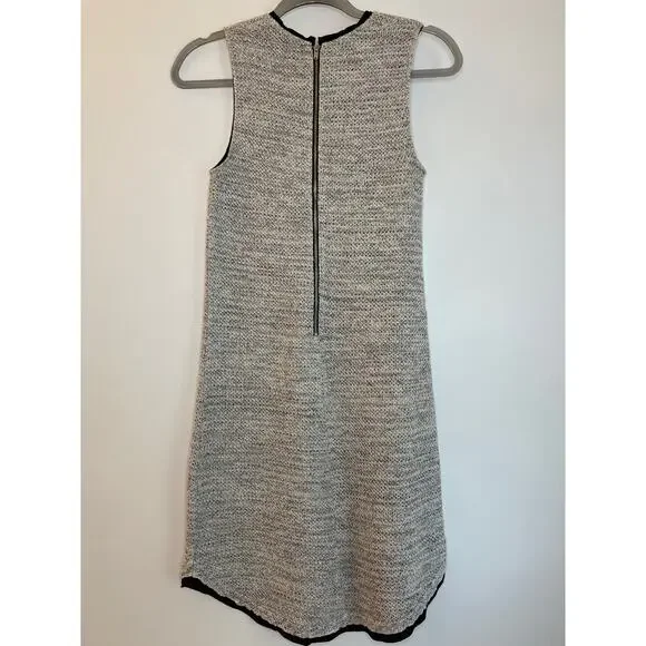 Vince Sweater Knit Sleeveless Sheath Dress Size S Gray Knee Length Academia - Picture 2 of 5